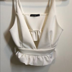 White crop top